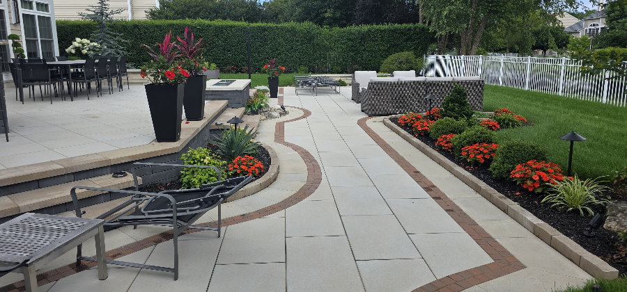Raise Patio with fire pit